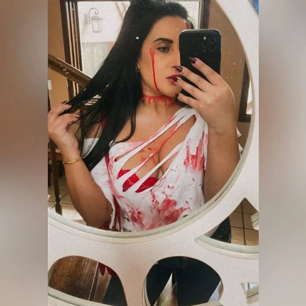 Fake blood halloween choker